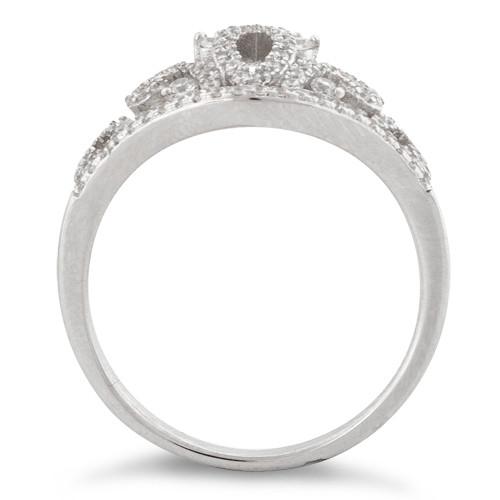 Sterling Silver Princess Crown CZ Ring