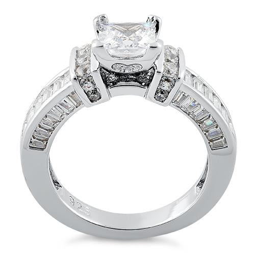 Sterling Silver 1.0 ct. Princess-Cut CZ Ring