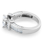 Sterling Silver 1.0 ct. Princess-Cut CZ Ring