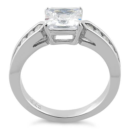 Sterling Silver 2 ct. Cushion-Cut CZ Ring