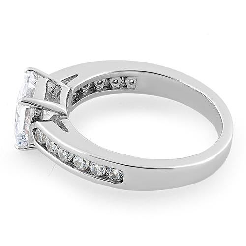 Sterling Silver 2 ct. Cushion-Cut CZ Ring