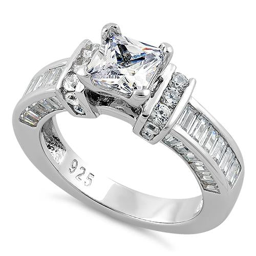 Sterling Silver Princess Cut CZ Ring