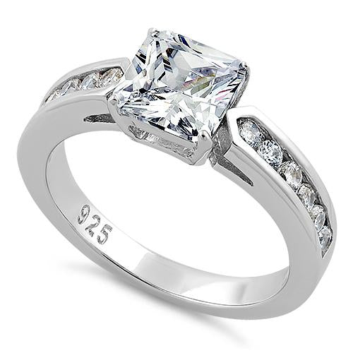 Sterling Silver Princess Cut CZ Ring