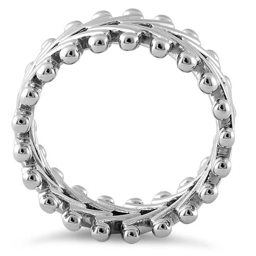 Sterling Silver Protruding Eternity Ring