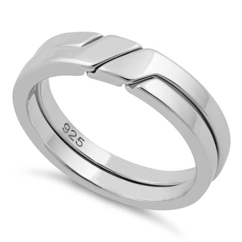 Sterling Silver Puzzle Band Ring