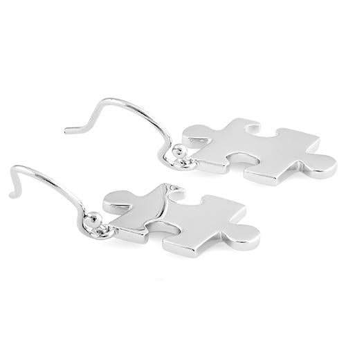 Sterling Silver Puzzle Earrings