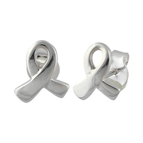 Sterling Silver Ribbon Earrings