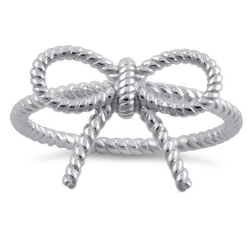 Sterling Silver Ribbon String Ring