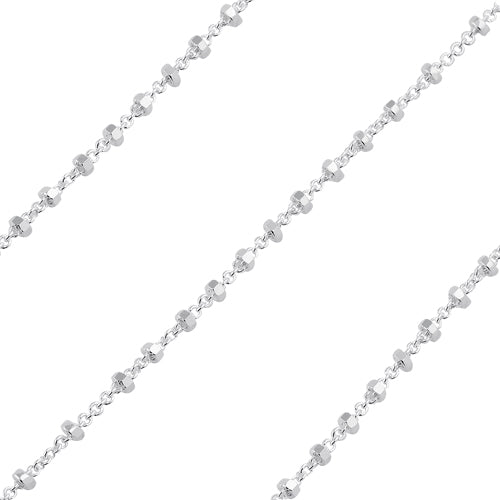 Sterling Silver Rollo Chain 1.5mm (sold by the foot)