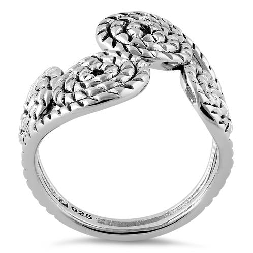 Sterling Silver Rope Swirls Ring