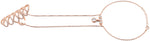 Sterling Silver Rose Gold Figure 8 Extravagant CZ Chain Ring Bracelet