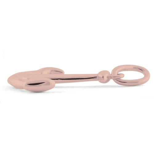 Sterling Silver Rose Gold Plated Anchor Pendant