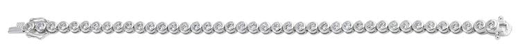 Sterling Silver Round Clear CZ Tennis Bracelet