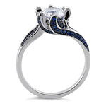 Sterling Silver Blue CZ Ring