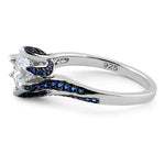 Sterling Silver Blue CZ Ring