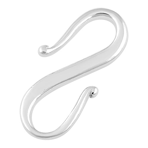 Sterling Silver S Hook Clasp 18mm - PACK OF 2