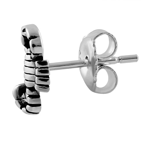 Sterling Silver Scorpion Stud Earrings