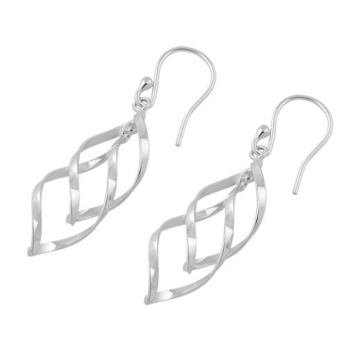 Sterling Silver Simple Dangle Hook Earrings