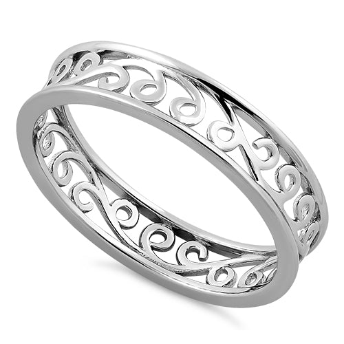 Sterling Silver Simple Swirl Ring