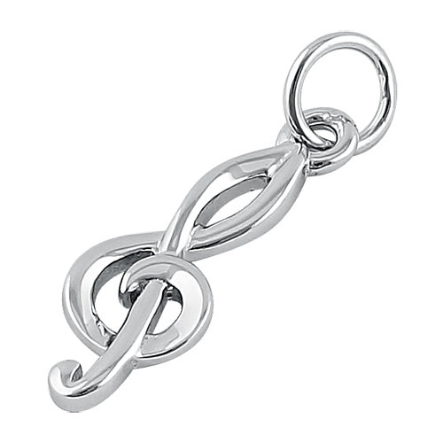 Sterling Silver Small Music Note Pendant