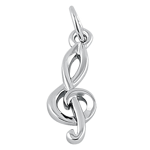 Sterling Silver Small Music Note Pendant