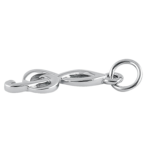 Sterling Silver Small Music Note Pendant