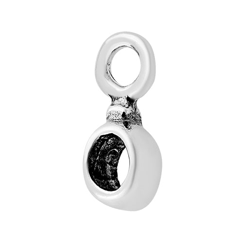 Sterling Silver Small Plain Pipe Bail Pendant - Pack of 2