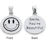 Sterling Silver "Smile You're Beautiful" Pendant