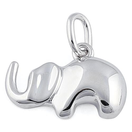 Sterling Silver Soft Elephant Pendant