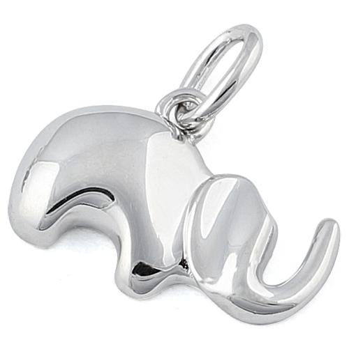 Sterling Silver Soft Elephant Pendant