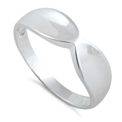 Sterling Silver Solid Infinity Ring