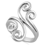 Sterling Silver Split Swirl Ring