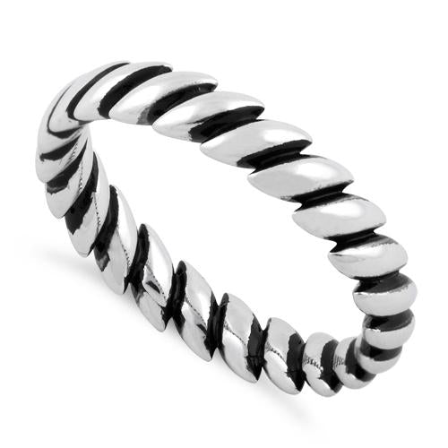 Sterling Silver Stack Marquise Ring