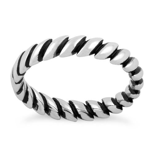 Sterling Silver Stack Marquise Ring