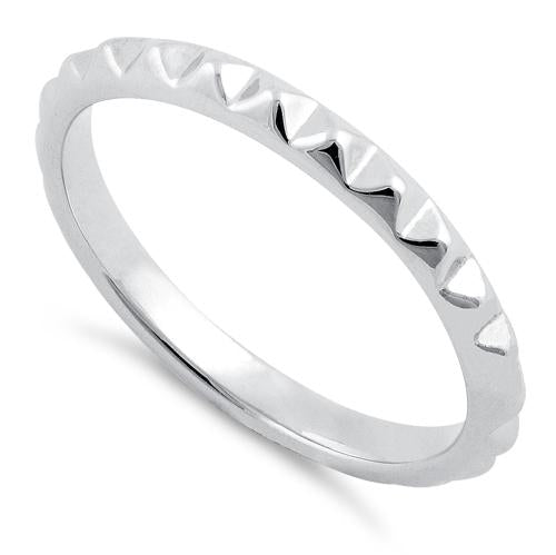 Sterling Silver Stackable Clock Gear Eternity Ring