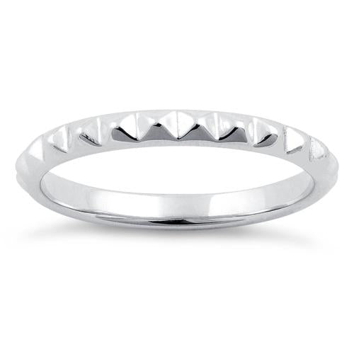 Sterling Silver Stackable Clock Gear Eternity Ring