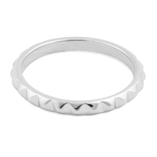 Sterling Silver Stackable Clock Gear Eternity Ring