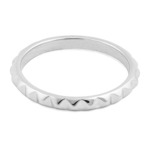 Sterling Silver Stackable Clock Gear Eternity Ring