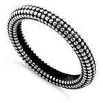 Sterling Silver Stackable Tiny Pebbles Eternity Ring
