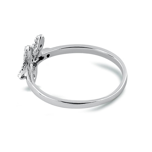 Sterling Silver Starfish CZ Ring