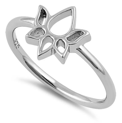 Sterling Silver Lotus Ring