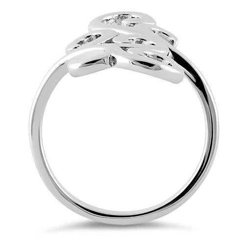 Sterling Silver Strikng Curls Ring
