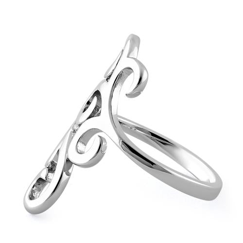 Sterling Silver Strikng Curls Ring
