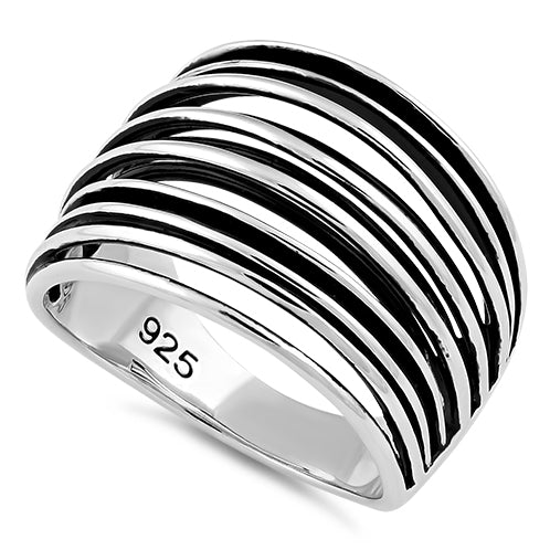 Stringer Ring Sterling Silver String Pattern Ring