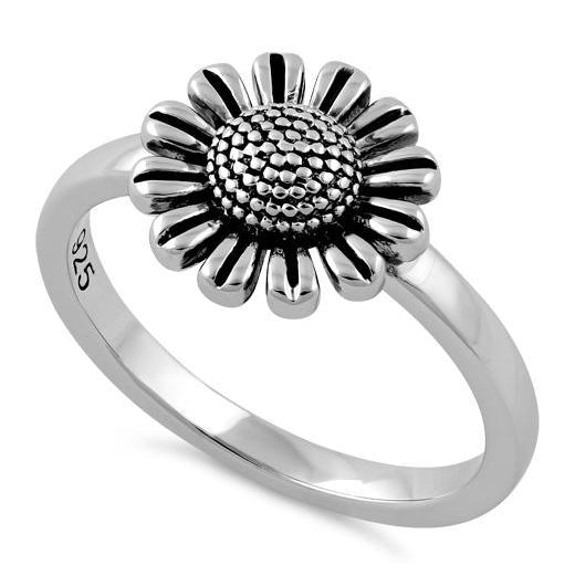 Sterling Silver Sun Flower Ring