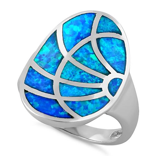 Sterling Silver Sunrise Lab Opal Ring