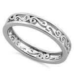 Sterling Silver Swirl Eternity Ring