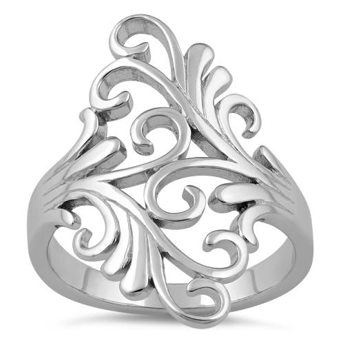 Sterling Silver Swirls Ring