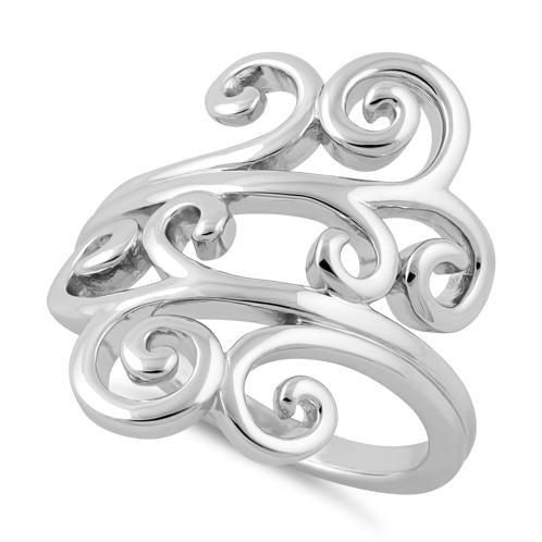 Sterling Silver Swirls Ring