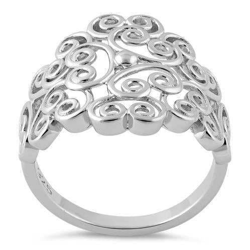 Sterling Silver Swirls Ring